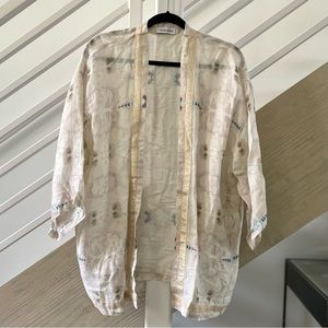 Anthropologie Eskayel Kimono Jacket Gold